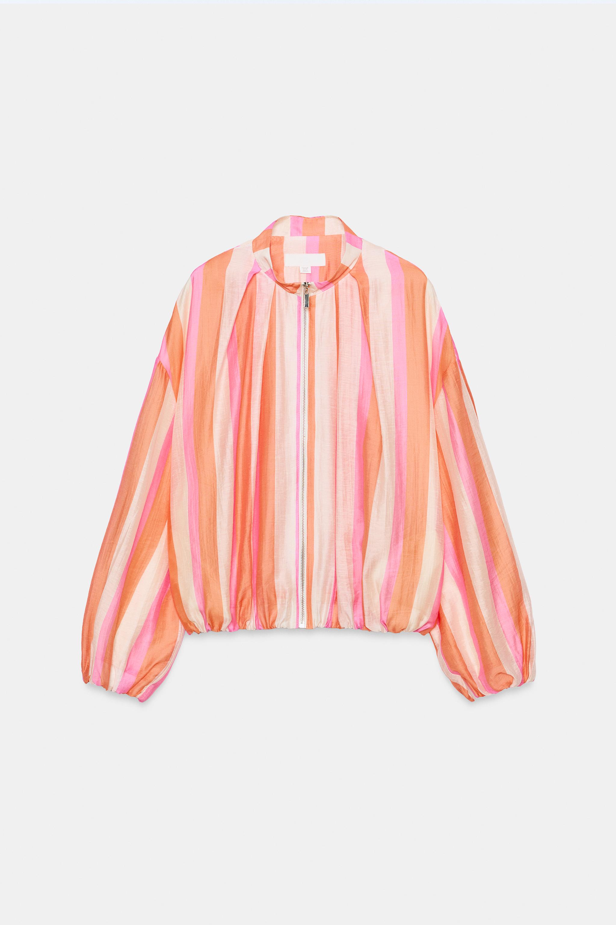 STRIPED BOMBER JACKET